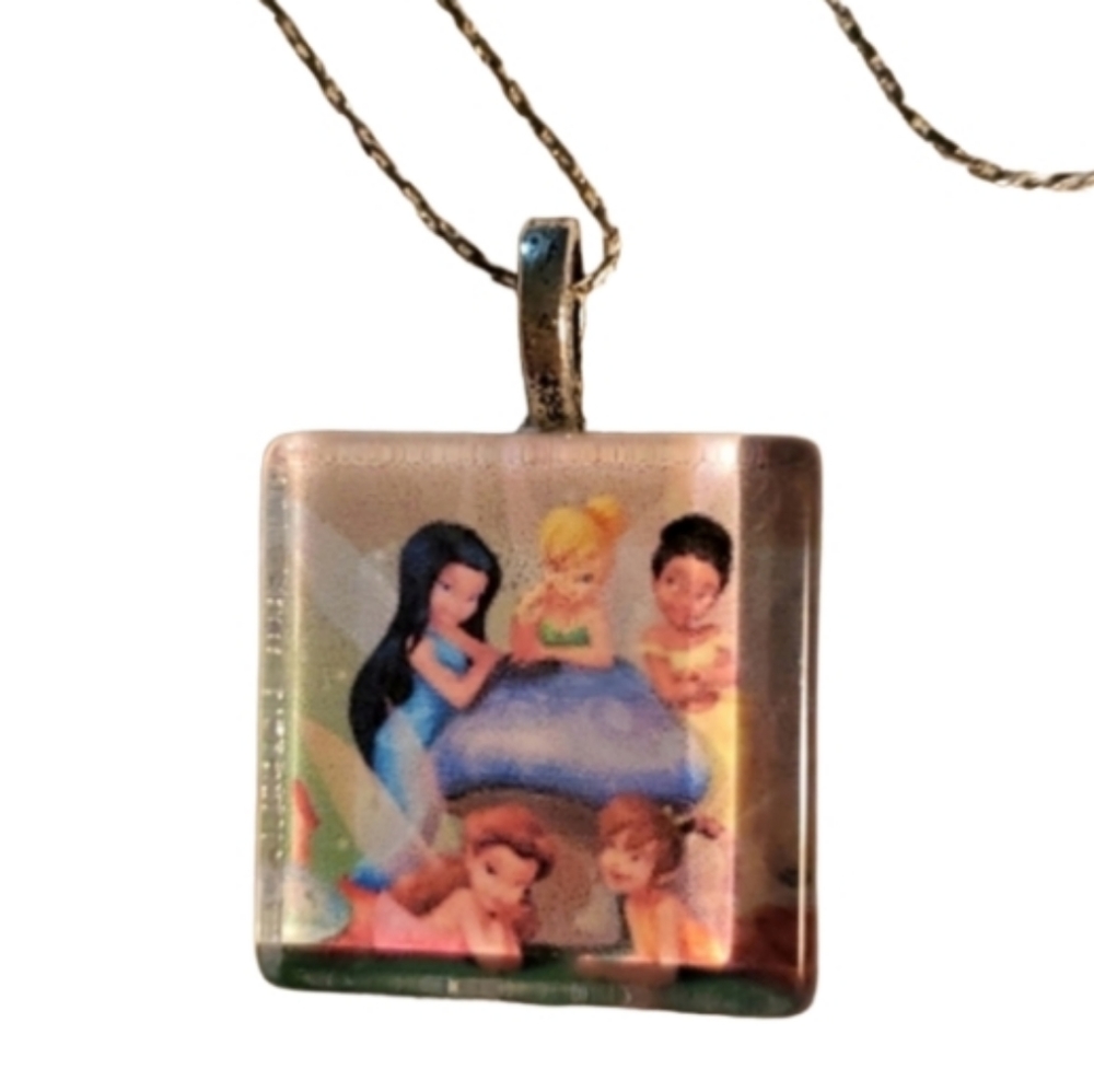 Tinkerbell fairies necklace new handmade